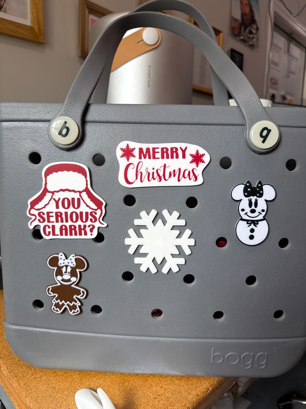 Lot of 5 Slightly Imperfect Christmas Themed Bogg Bag Charms
